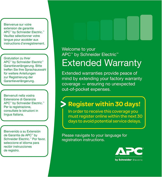 APC WBEXTWAR1YR-AC-03 Service Pack 1 Year Warranty Extension for Accessories