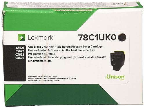 Lexmark 78c1uk0 Return Program Toner, 10,500 Page-Yield, Black