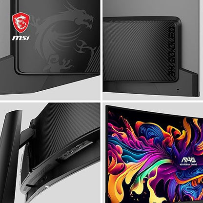 MSI MPG 341CQPX QD-OLED 34-inch Curved OLED Gaming Monitor, 3440 x 1440 (UWQHD), 0.03ms Response time, 240Hz, True Black HDR 400, HDMI, DP Port, USB Type C, Tilt, Height Adjustable