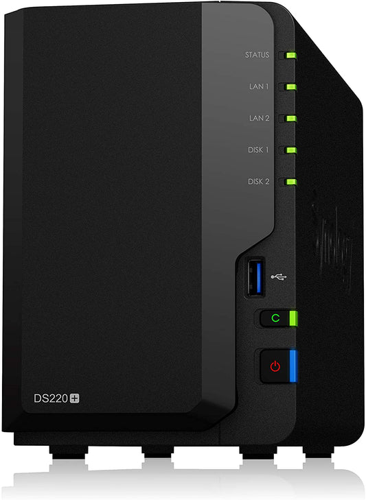 Synology 2 Bay NAS DiskStation DS220+ (Diskless) 2-bay; 2GB DDR4 DS220+ NAS Only