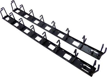 APC Rackmount Vertical Cable Organizer, AR8442, 8 Cable Rings, Zero U