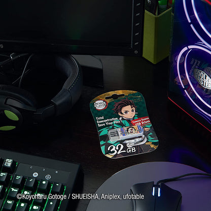 Verbatim Officially Licensed Limited Edition 32GB Demon Slayer: Kimetsu no Yaiba Thumb Drive - Tanjiro Kamado - Anime Design USB 3.0 Flash Drive