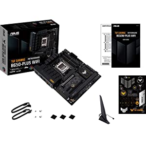 ASUS TUF Gaming B650-PLUS WiFi Socket AM5 (LGA 1718) Ryzen 7000 ATX Gaming Motherboard(14 Power Stages, PCIe® 5.0 M.2 Support, DDR5 Memory, 2.5 Gb Ethernet, WiFi 6, USB4® Support and Aura Sync)