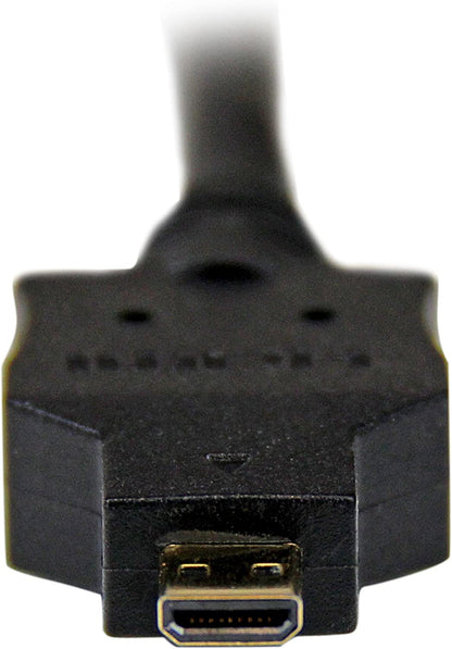 StarTech.com 2m Micro HDMI to DVI-D Cable - M/M - 2 meter Micro HDMI to DVI Cable - 19 pin HDMI (D) Male to DVI-D Male - 1920x1200 Video (HDDDVIMM2M),Black,6 ft / 2m 6 ft / 2m Micro HDMI to DVI