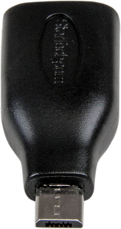 StarTech.com Micro USB OTG to USB Adapter - Micro USB Male OTG to USB Female Adapter - USB On The Go Adapter (UUSBOTGADAP), Black Adapter Black