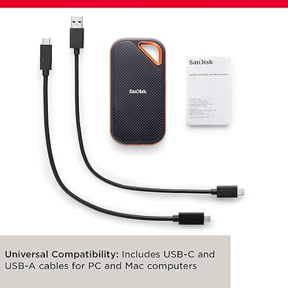 SanDisk 4TB Extreme PRO Portable SSD - Up to 2000MB/s - USB-C, USB 3.2 Gen 2x2, IP65 Water and Dust Resistance, Updated Firmware - External Solid State Drive - SDSSDE81-4T00-G25 4TB New Generation