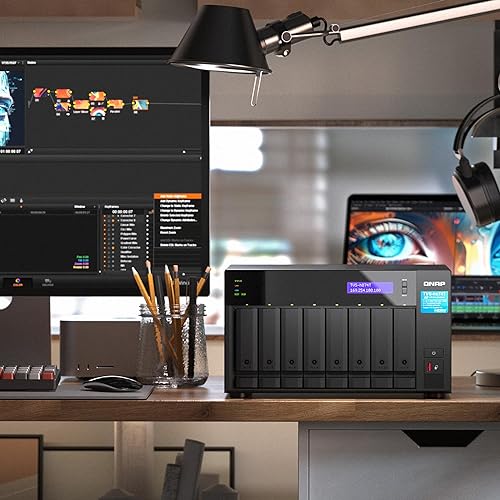 QNAP TVS-h874T-i9-64G-US 8 Bay High-Speed Desktop NAS with Intel 12th Gen CPU, up to 64GB DDR4 Memory, Thunderbolt 4 and 2.5GbE connectivity (Diskless) Thunderbolt 4 NAS 8-bay (Intel core i9)