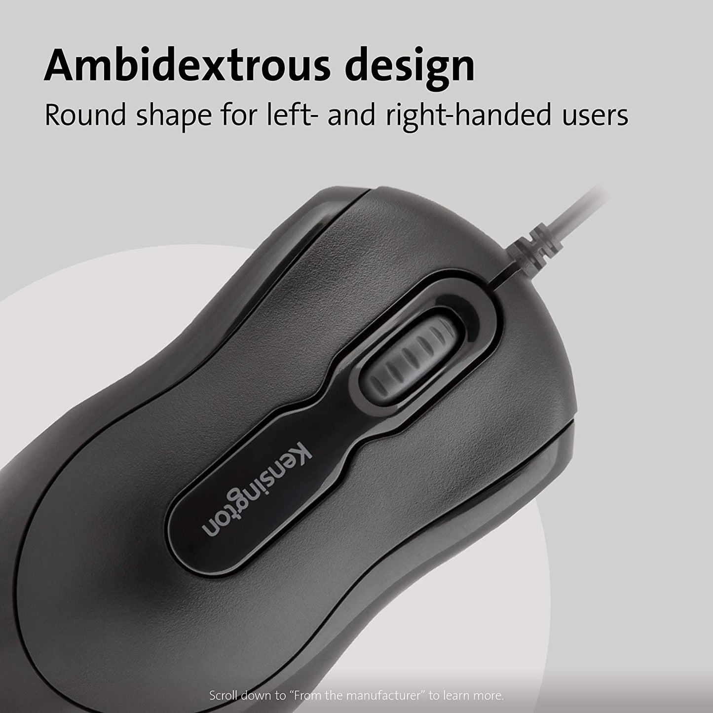 Kensington Mouse-in-a-Box Wired USB Mouse (K72356US),Black