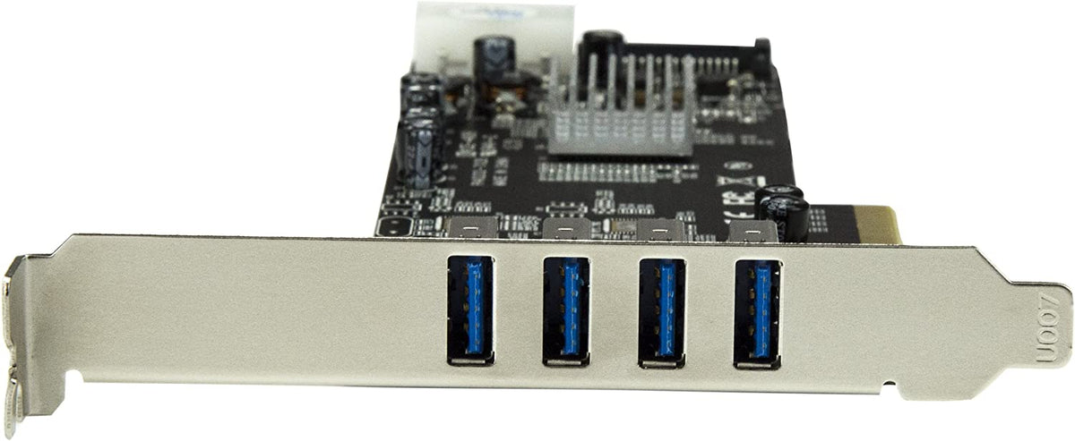 StarTech.com 4-Port USB 3.0 PCI Express Card Adapter - PCIe SuperSpeed USB 3.0 Expansion Card w/ 2 Dedicated 5Gbps Channels (PEXUSB3S42V) PCI Express 4 Ext Dual Bus