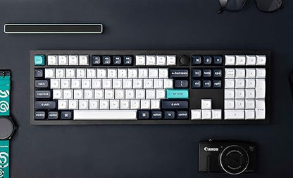 Keychron Q6 Max Wireless RGB Mechanical Keyboard - Hot-Swappable, Gateron Jupiter Red Switches, Aluminum Frame with Knob, Full-Size (104 Keys), Compatible Windows Mac Linux, Carbon Black (Q6M-M1) Gateron Red Carbon Black