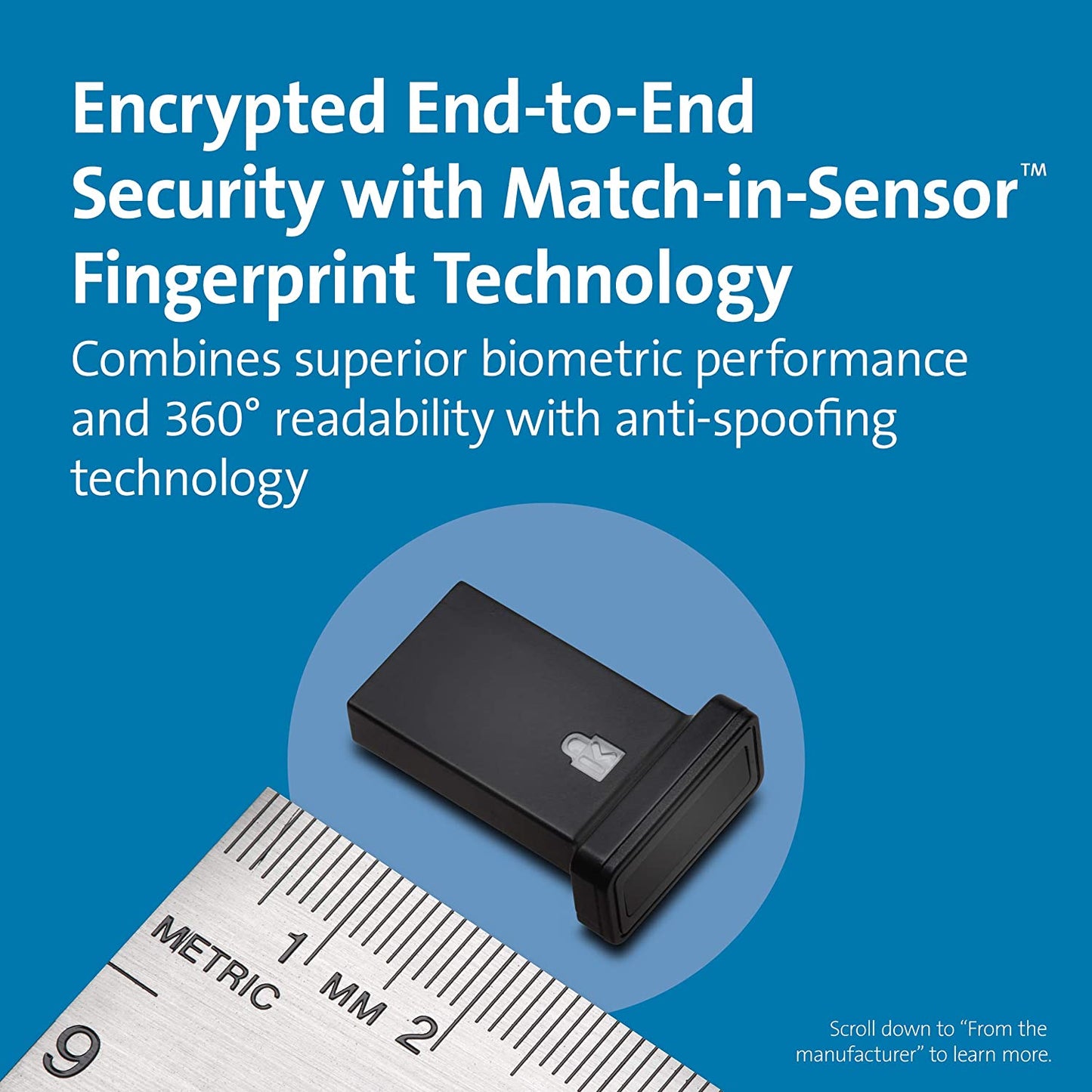 Kensington FIDO U2F and FID02 USB-A Security Key and Fingerprint Reader - Windows, macOs, Chrome