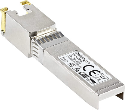 StarTech.com MSA Uncoded Compatible SFP+ Module - 10GBASE-T - SFP to RJ45 Cat6/Cat5e - 10GE Gigabit Ethernet SFP+ - RJ-45 30m -(SFP10GBTST) 10GBase-T Single