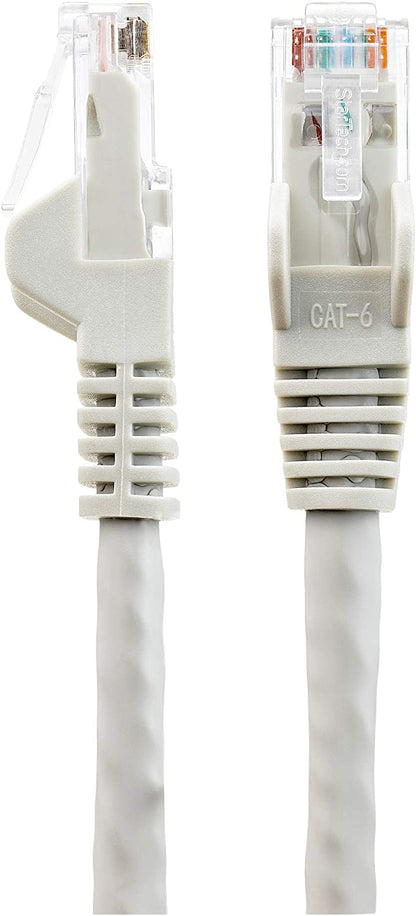 StarTech.com 20ft (6m) CAT6 Ethernet Cable - LSZH (Low Smoke Zero Halogen) - 10 Gigabit 650MHz 100W PoE RJ45 UTP Network Patch Cord Snagless w/Strain Relief - Gray CAT 6, ETL Verified (N6LPATCH20GR) 20 ft Gray