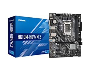 Asrock H610M-HDV/M.2 Intel H610 LGA 1700 Micro ATX DDR4 Motherboard