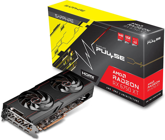 Sapphire technology Sapphire 11318-03-20G Pulse AMD Radeon RX 6750 XT Gaming Graphics Card with 12GB GDDR6, AMD RDNA 2
