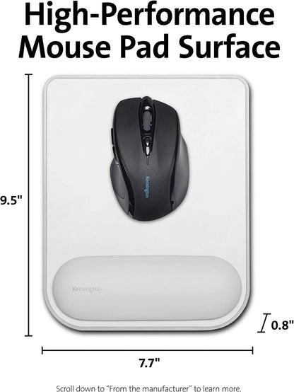 Kensington Mousepad with ErgoSoft Wrist Rest for Standard Mouse-Gray (K50437WW)