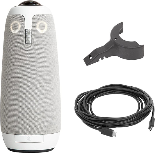 Owl labs Meeting Owl 3 Premium Pack: 360-Degree, 1080p HD Smart Video Conference Camera, Microphone, and Speaker (Automatic Speaker Focus &amp; Smart Zooming and Noise Equalizing) Meeting Owl 3 - Premium Pack