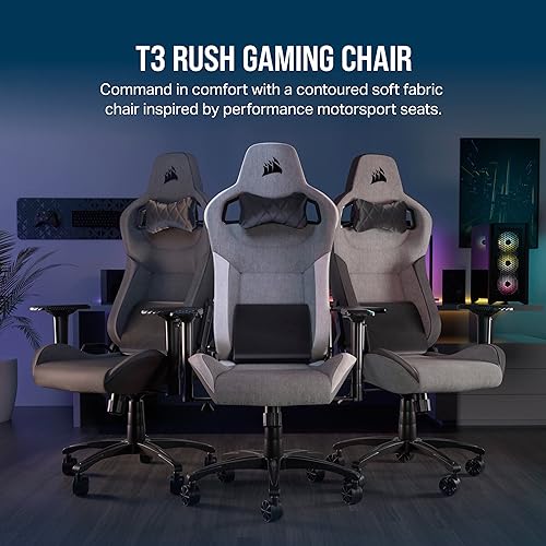 Corsair T3 Rush (2023) Gaming Chair, One Size, Charcoal
