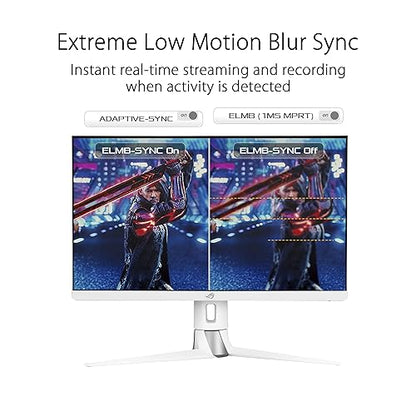 ASUS ROG Strix XG27AQ-W 27” 1440P HDR Gaming Monitor - White, QHD (2560 x 1440), Fast IPS, 170Hz, 1ms, Extreme Low Motion Blur Sync, G-SYNC Compatible, Eye Care, HDMI, DisplayPort, USB, DisplayHDR400