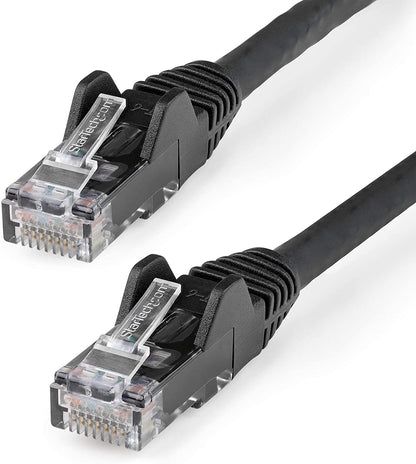 StarTech.com 50ft (15m) CAT6 Ethernet Cable - LSZH (Low Smoke Zero Halogen) - 10 Gigabit 650MHz 100W PoE RJ45 UTP Network Patch Cord Snagless w/Strain Relief - Black CAT 6, ETL Verified (N6LPATCH50BK) 50 ft Black