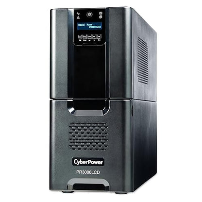 CyberPower PR3000LCD Smart App Sinewave UPS System, 3000VA/2700W, 10 Outlets, AVR, Tower 3000VA UPS System