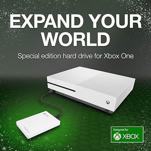 Seagate Game Drive For Xbox 2TB External Hard Drive Portable HDD, USB 3.0 – White, Designed For Xbox One, 1 Month Xbox Game Pass Membership, 1 year Rescue Service (STEA2000417) 2TB Game Pass Edition