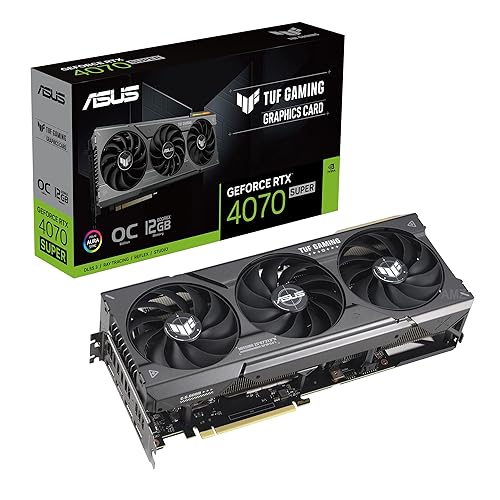 ASUS TUF Gaming GeForce RTX™ 4070 Super OC Edition Gaming Graphics Card (PCIe 4.0, 12GB GDDR6X, DLSS 3, HDMI 2.1a, DisplayPort 1.4a)