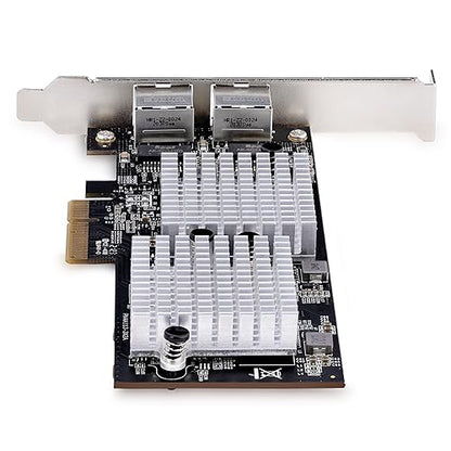 StarTech.com 2-Port 10GbE PCIe Network Adapter Card, Network Card for PCs/Servers, Six-Speed PCIe Ethernet Card with Jumbo Frame Support, NIC/LAN Interface Card, 10GBASE-T and NBASE-T (ST10GSPEXNDP2) 2 Port 10G