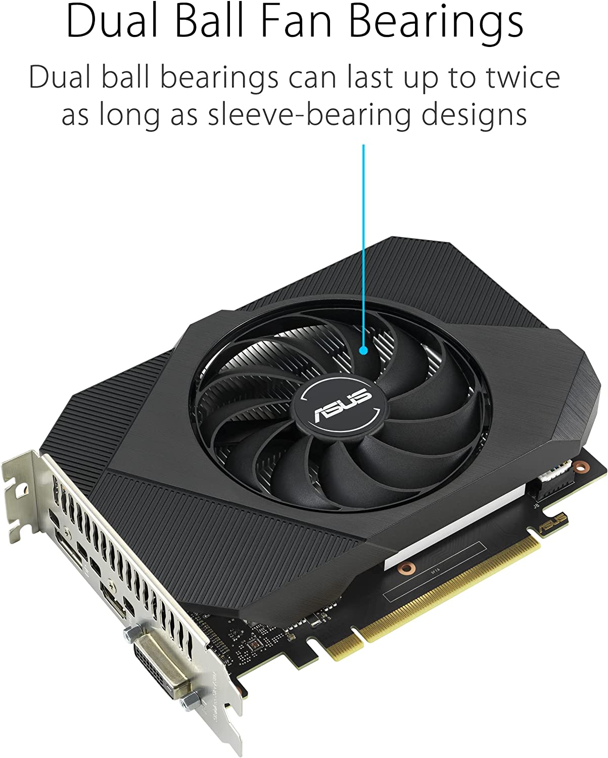 ASUS Phoenix NVIDIA GeForce GTX 1630 Gaming Graphics Card (PCIe 3.0, 4GB GDDR6 Memory, HDMI 2.0, DisplayPort 1.4a, DVI-D, Axial-tech Fan Design, Dual Ball Fan Bearings, Auto-Extreme)