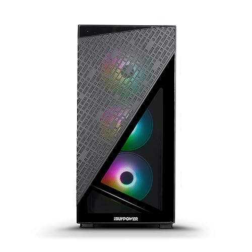 iBUYPOWER SlateMesh Gaming PC Computer Desktop,13th Gen Intel Core i7-13700F, NVIDIA GeForce RTX 4060 8GB, 32GB DDR4 RAM, 2TB SSD + 2TB HDD, WiFi Ready, Windows 11 Home 32GB RAM I 2TB SSD + 2TB HDD
