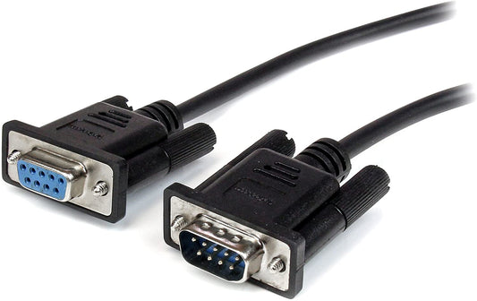 StarTech.com 0.5m Black Straight Through DB9 RS232 Serial Cable - DB9 RS232 Serial Extension Cable - Male to Female Cable - 50cm (MXT10050CMBK) Black 1.5 ft / 45cm Cable