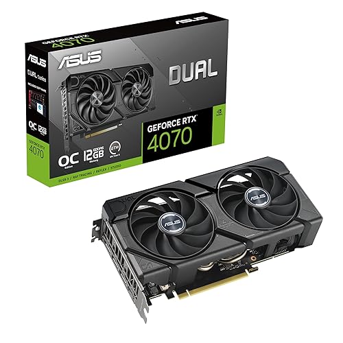 Asus NVIDIA GeForce RTX 4070 Graphic Card - 12 GB GDDR6 - 7680 x 4320 - 2.55 GHz Boost Clock - 192 bit Bus Width - PCI Express 4.0 - DisplayPort - 3 x DisplayPort - HDMI
