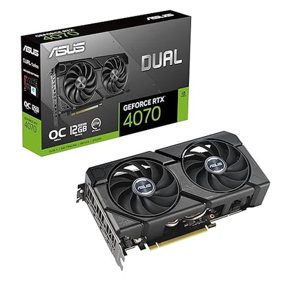 Asus NVIDIA GeForce RTX 4070 Graphic Card - 12 GB GDDR6 - 7680 x 4320 - 2.55 GHz Boost Clock - 192 bit Bus Width - PCI Express 4.0 - DisplayPort - 3 x DisplayPort - HDMI