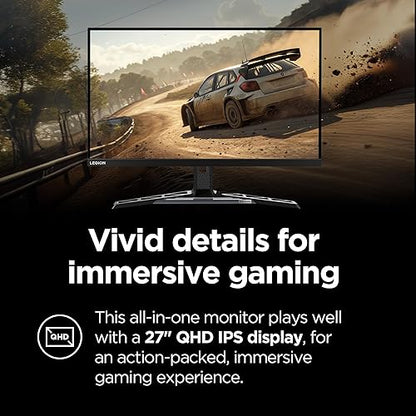 Lenovo Legion Y27q-30 Monitor - 2025 - Gaming Monitor - 27" QHD IPS Display - Overclocked 180z Artery Software - AMD FreeSync™ Premium - 0.5ms MPRT - Raven Black NearEdgeless Design