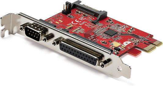 StarTech.com PCIe Card with Serial and Parallel Port - PCI Express Combo Adapter Card with 1x DB25 Parallel Port &amp; 1x RS232 Serial Port - Expansion/Controller Card - PCIe Printer Card (PEX1S1P950)