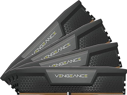 CORSAIR VENGEANCE DDR5 RAM 192GB (4x48GB) 5200MHz CL38 Intel XMP iCUE Compatible Computer Memory - Black (CMK192GX5M4B5200C38) 192GB (4x48GB) Black