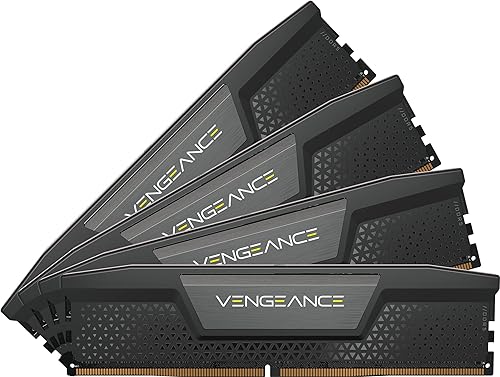 CORSAIR VENGEANCE DDR5 RAM 192GB (4x48GB) 5200MHz CL38 Intel XMP iCUE Compatible Computer Memory - Black (CMK192GX5M4B5200C38) 192GB (4x48GB) Black