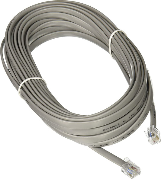 C2g/ cables to go C2G 08133 RJ12 Modular Telephone Cable, Silver (25 Feet, 7.62 Meters) Silver 25 Feet R12 MOD Telephone