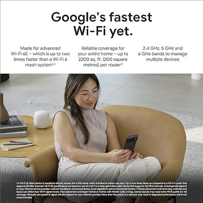 Google Nest WiFi Pro - 1 Pack - Snow Snow 1 Pack