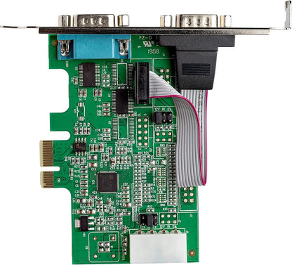 StarTech.com 2-port PCI Express RS232 Serial Adapter Card - PCIe RS232 Serial Host Controller Card - PCIe to Dual Serial DB9 Card - 16950 UART - Expansion Card - Windows &amp; Linux (PEX2S953)