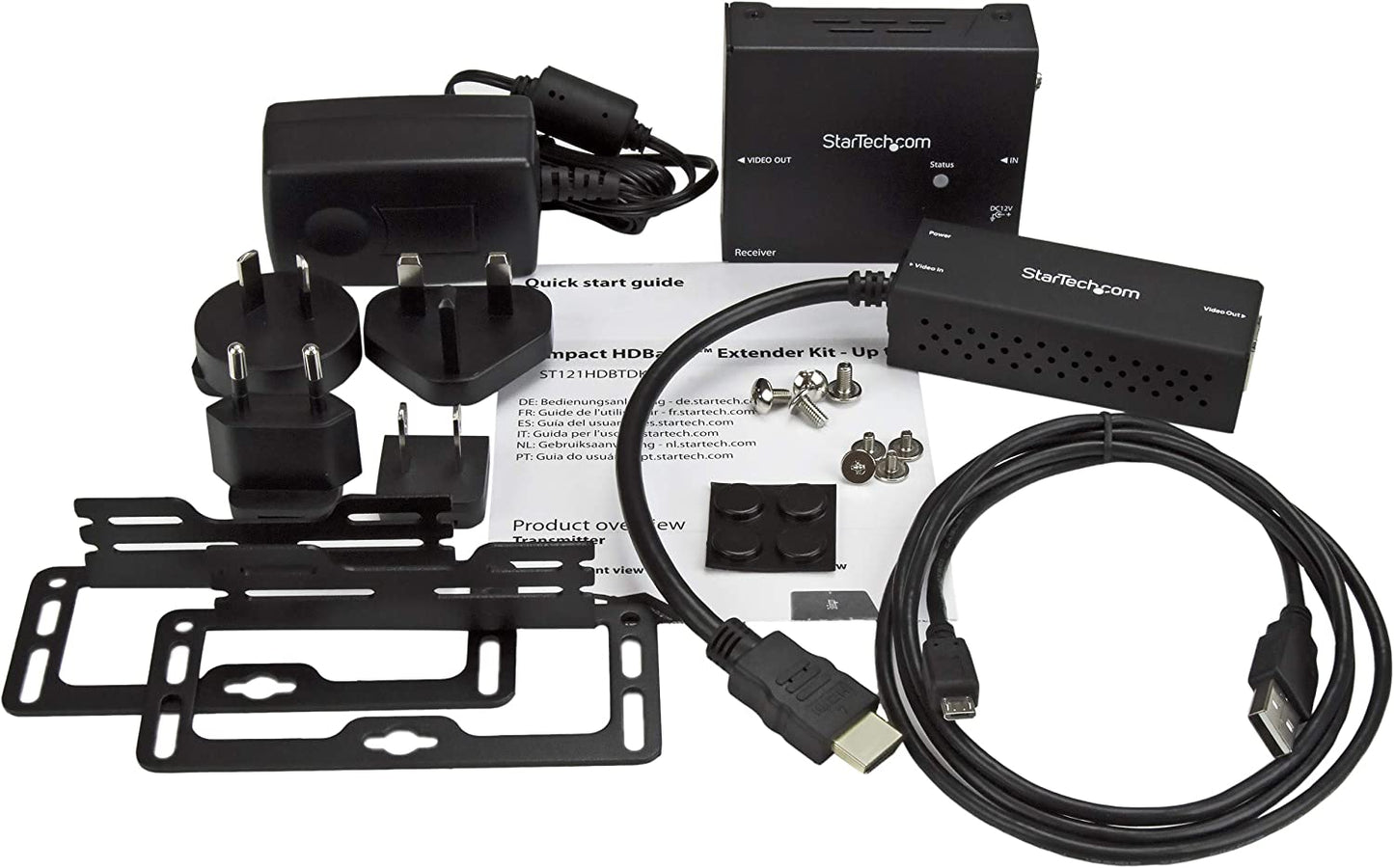 StarTech.com HDBaseT Extender Kit with Compact Transmitter - HDMI Over CAT5 - HDMI Over HDBaseT - Up to 4K (ST121HDBTDK)