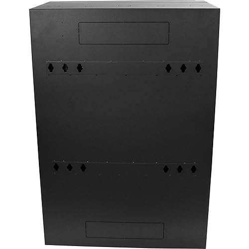 StarTech.com 8U 19 Vertical Wall Mount Server Rack Cabinet - Low Profile (15) - 30 Deep Locking Network Enclosure w/2U for Switch Patch Panel Router Mounting IT/Data Cabinet Assembled (RK830WALVS)