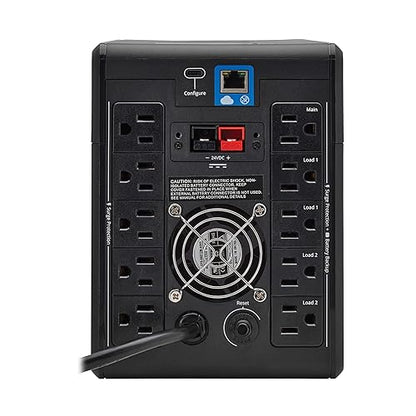 Eaton Tripp Lite Series Cloud-Connected 1500VA UPS Battery Backup & Surge Protector, Remote Management & Monitoring, 1000W, 10 Outlets, LCD Screen, Computer UPS
