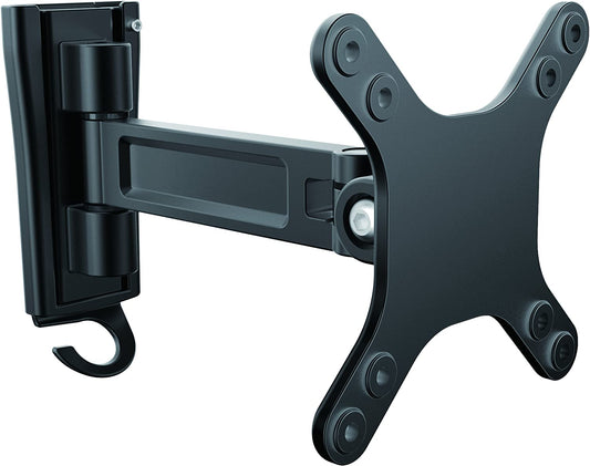 StarTech.com Monitor Wall Mount - Single Swivel - Supports Monitors 13” to 34” - VESA Monitor Wall Mount Bracket - Black (ARMWALLS) Black Single-Swivel