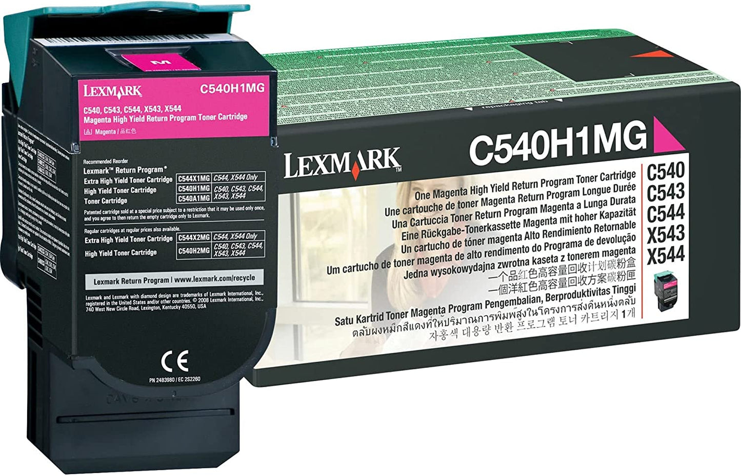 Lexmark C540H1 C540 C543 C546 X543 X544 X548 Toner Cartridge (Magenta) in Retail Packaging