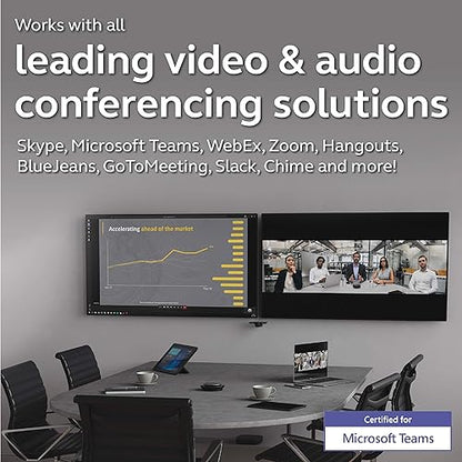 Jabra PanaCast – Intelligent 180° Panoramic-4K Huddle Room Video Camera – Inclusive Video Conferencing Camera with Full Room Coverage, Easy to Set-Up Wide Angle Webcam for Streaming Webcam PanaCast