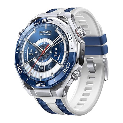 HUAWEI Watch Ultimate 2 Smart Watch, Zirconium-Based Liquid Metal case, 150-Meter Diving Watch, Sonar-Based Underwater Communication, Accurate Health Monitor, Blue