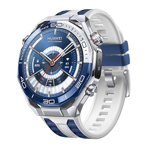 HUAWEI Watch Ultimate 2 Smart Watch, Zirconium-Based Liquid Metal case, 150-Meter Diving Watch, Sonar-Based Underwater Communication, Accurate Health Monitor, Blue