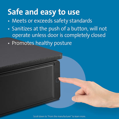 Kensington UVStand™ Monitor Stand with UV Disinfection Compartment –Black (K55100WW)