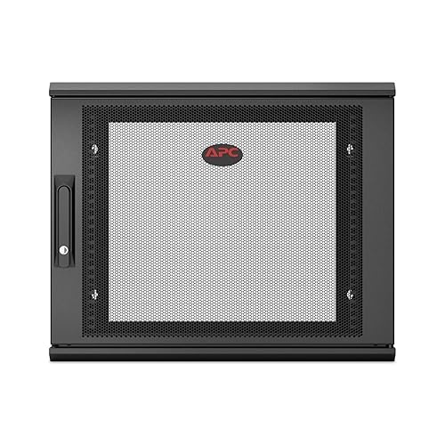 APC/Schneider Electric - AR109SH6 - Netshelter Wx 9u Single Hinged Wall-Mount Enclosure 600mm Deep, Black 9U 600mm Deep/Assembled